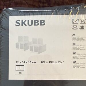 IKEA SKUBB Gray Storage Box Set